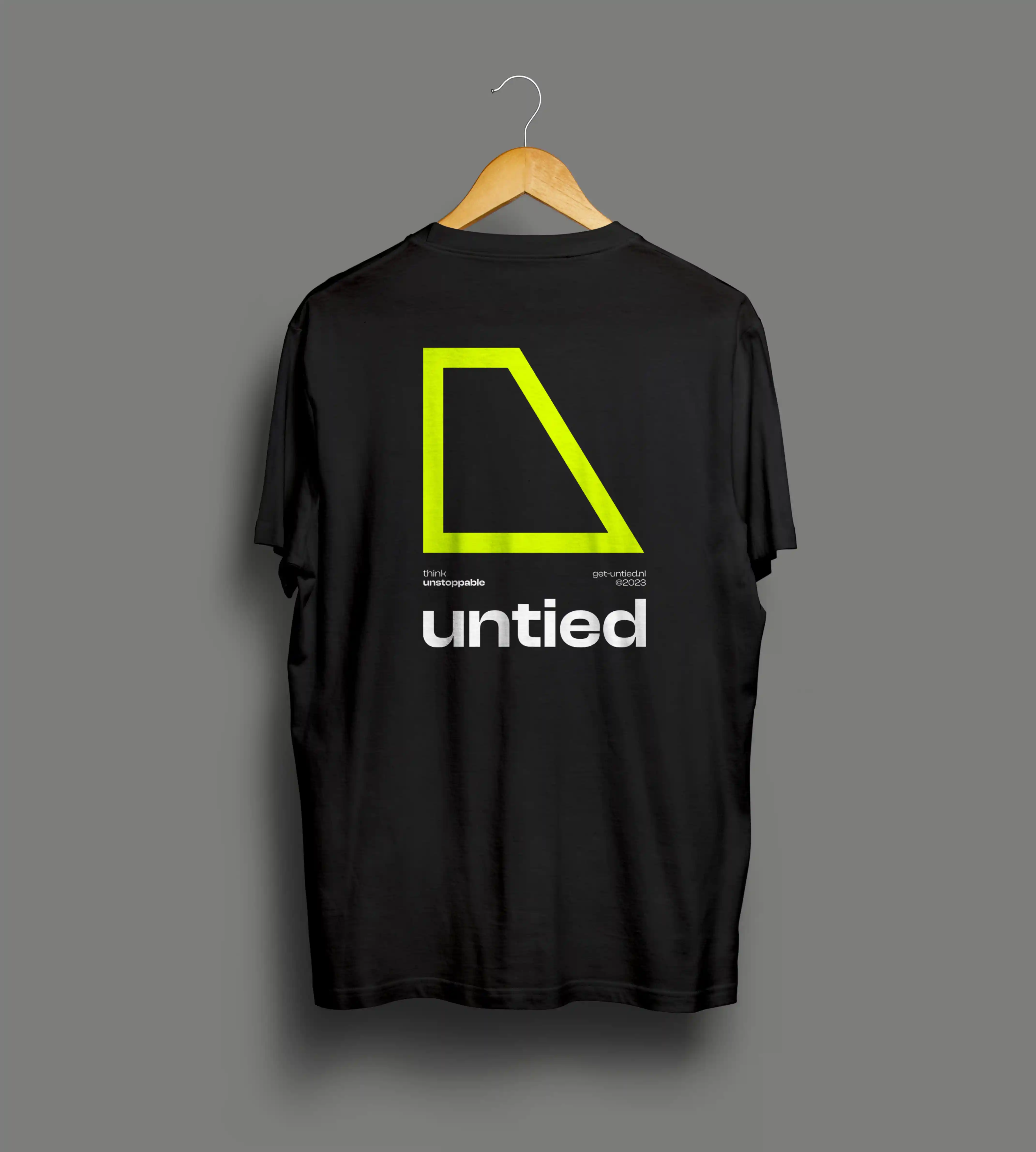Untied t shirt mockup